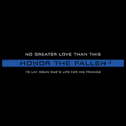 Black Police Hoodies - Honor the Fallen Men's Police Hoodie - Black Hoodie with Patriotic Slogans