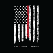 Black EMS Hoodies - Duty Honor Sacrifice Men's EMS Hoodie - Black Hoodie with Patriotic EMS Slogans
