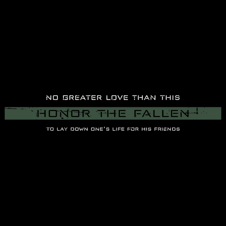 Black Military Hoodies - Honor the Fallen Men&